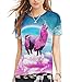 Cfanny Unisex Printed Short Sleeve Jersey Crewneck T-Shirt Top for Couple