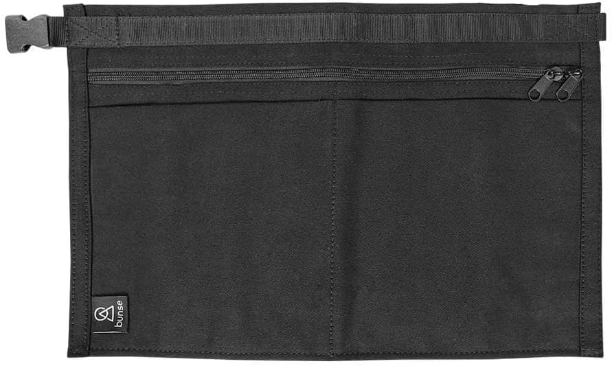 Bunse 4 Pocket Market Trader Money Belt | Denim Trader Belt | Money Apron | Traders Adjustable Waist Strap Anti-Theft Wallet Apron Pouch for Restaurants Festivals Fetes & Sports Clubs (Black, Qty 1)