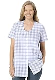 Women's Plus Size Seersucker Baseball Bigshirt