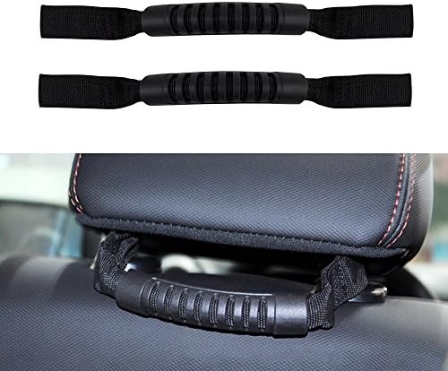 Santu Rear Seat Grab Handle Roll Bar For All Year Jeep Wrangler JK &amp; Unlimited Black 2 PCs