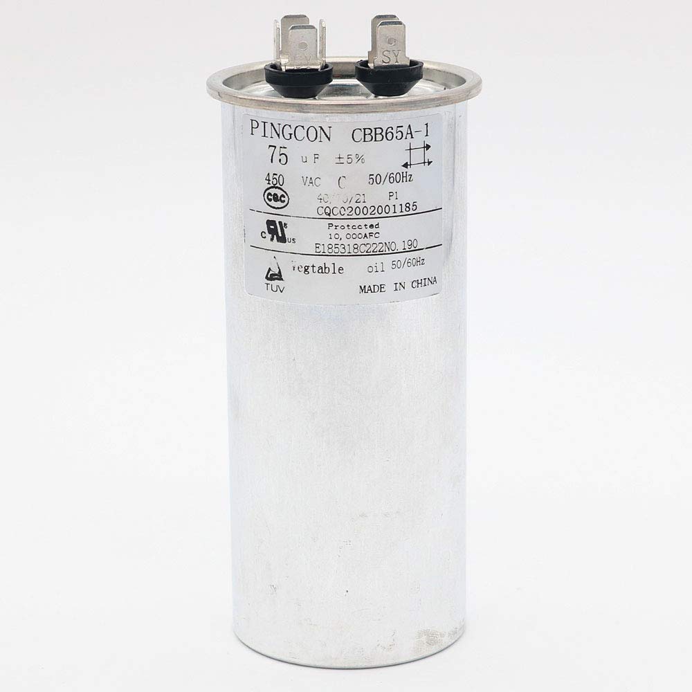 DollaTek 75uF CBB65 Capacitor Motor Running for Air Conditioner 450VAC SH 40/70/21 50/60Hz
