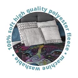 Dawhud Direct Colorful Dog Fleece Blanket for