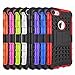 iPhone 7 Case, CINEYO(TM) Heavy Duty Rugged Dual Layer Case with Kickstand (Apple iPhone 7 case Black) (Orange)