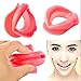 Facial Lift Silicone Rubber Slimmer Massage Muscle Tightener Anti-Aging Anti-Wrinkle Oral Exerciser Mouth Care(Rose-red,black)