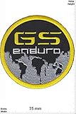 Patch - GS - Enduro - Motorbike - Motorsport - Motorcycles - Biker - Iron on Patch - Embroidered Sign Applique Costume Gift - Give Away