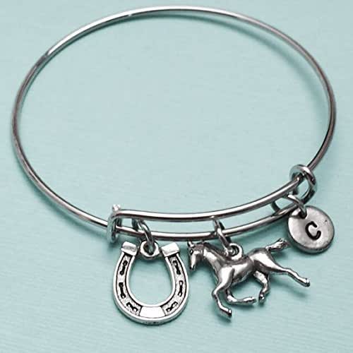 Western bangle, western charm bracelet, expandable bangle