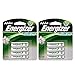 Rechargeable AAA Batteries, NiMH, 800 mAh, Pre-Charged, 4 Count (Recharge Power Plus) - EVENH12BP4, 2 Pack