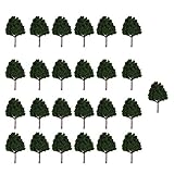MagiDeal 25pcs Miniature Plastic Trees for Model Railways N Scale Train Layouts 1:150