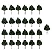MagiDeal 25pcs Miniature Plastic Trees for Model Railways N Scale Train Layouts 1:150
