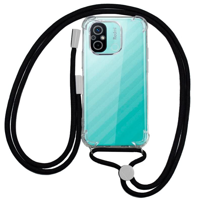 Cool Case for Xiaomi Redmi 12C Black Lanyard