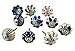 Set of 10 Blue and White Hand Painted Ceramic Pumpkin Knobs Cabinet Drawer Handles Pulls