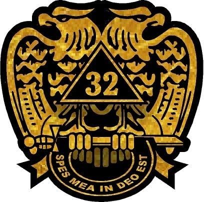 Amazon Prosticker 032 1 4インチ フリーメイソンシリーズ 階級32 デカールステッカー ステッカー デカール 車 バイク