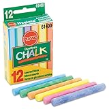 Prang - Hygieia Dustless Board Chalk, 3 1/4 x 3/8. Assorted, 12/Box 61400 (DMi BX