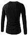 (THK02) Mens Slim Fit Twist Tee Crew Neck Lightly See-Through Stretchy Tshirts Black US M(Tag Size 2XL)