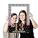 Big Dot of Happiness Chic 13th Birthday - Pink, Black and Gold - Birthday Party Selfie Photo Booth Picture Frame & Props - Printed on Sturdy Material