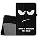 Fintie Samsung Galaxy Tab E 9.6 Folio Case - Slim Fit Premium Vegan Leather Cover for Samsung Tab E / Tab E Nook 9.6-Inch Tablet (SM-T560 / T561 / T565 & SM-T567V Verizon 4G LTE Version), Don't Touch
