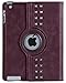 iPad 2 Case, iPad 3 Case, iPad 4 Case, BENTOBEN 360 Rotating Slim Folio Synthetic Leather Smart Cover Kickstand Case for iPad 2 3 4 Tablet with Auto Wake/Sleep, Wine Red