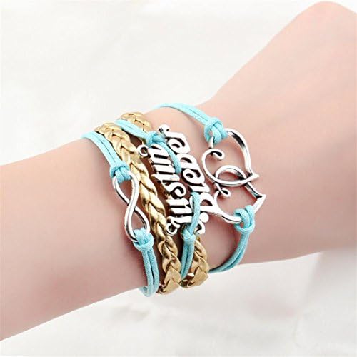 Lover Justin Bieber Silver Plated Bracelet Friendly Alloy PU Leather Wax Rope Braided Bracelet For Women Christmas Gift 1