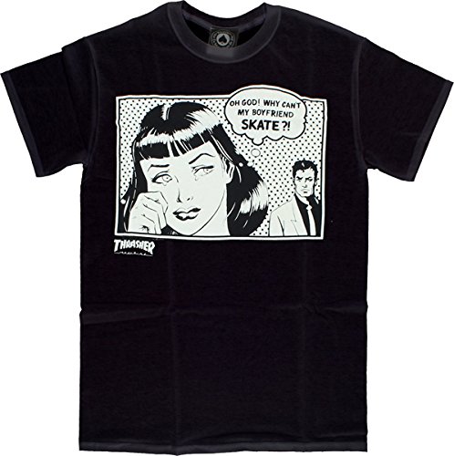 Thrasher Boyfriend Short Sleeve L-Black T-Shirt