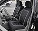 BDK Advanced Performance Black & Gray Charcoal Car Seat Covers & Heavy Duty Rubber Floor Mats Combo (w/Motor Trend 2-Tone Mats)