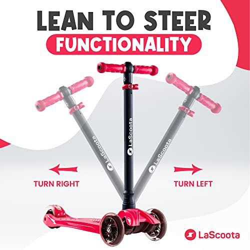 LaScoota 2in1 Kids Kick Scooter, Adjustable Height Handlebars and