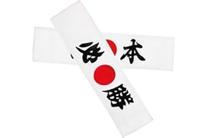 BESPORTBLE 2pcs Japanese Samurai Headband Authentic Japanese Style Fabric Wrap for Cooking Karate Training