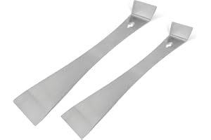 IFFITYA 2-Piece 17005 Stainless Steel Pry Bar Scraper Set, 9.25" and 6.7" Trim Puller, Small Flat Pry Bar, Silver Beekeeping Hive Scraper, Bee Hive Hand Tool, 2 Sizes