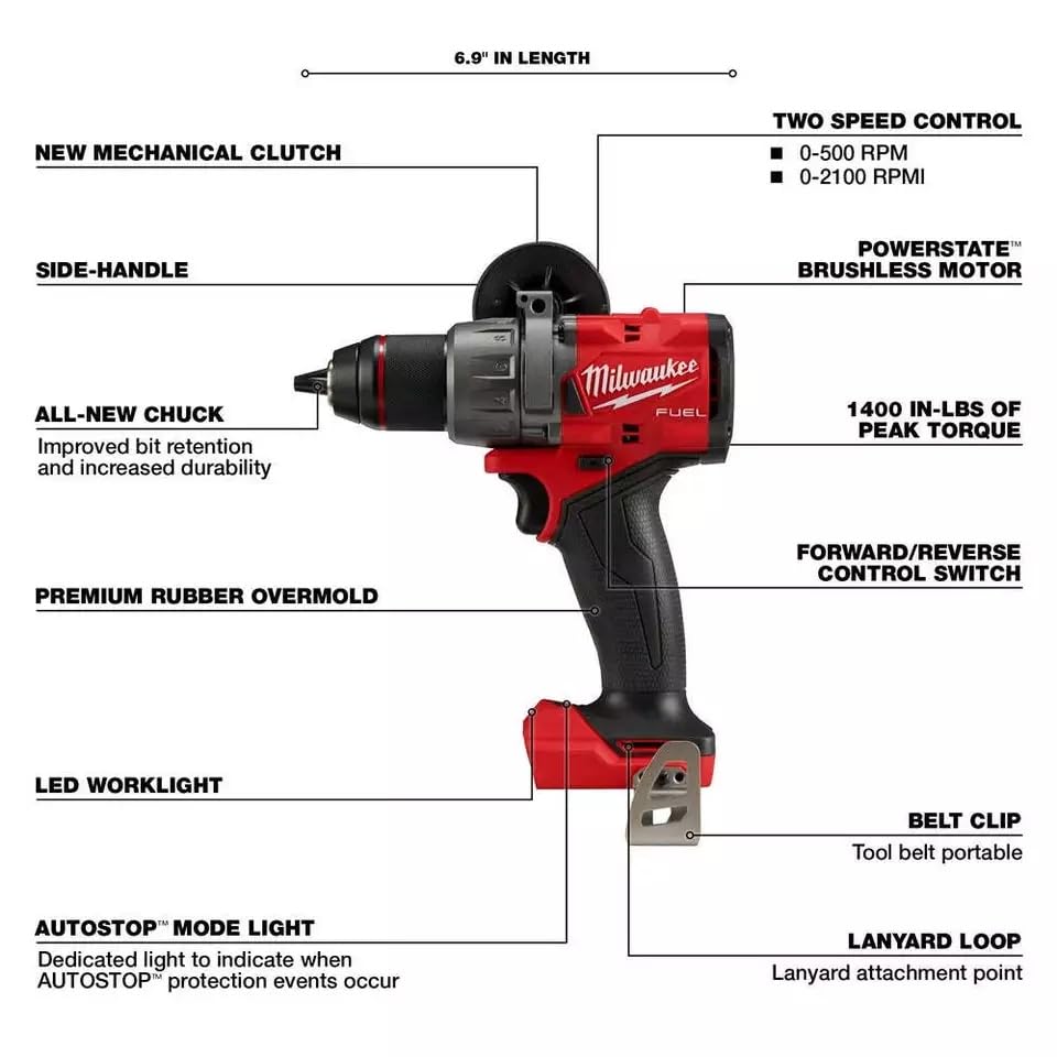 Generic For Milwaukee 2904-20 M18 FUEL 18V 1/2