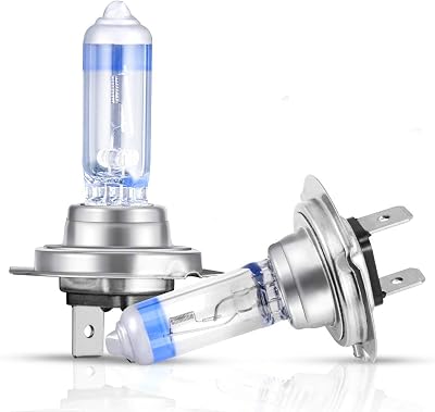 AGPTEK H7 Headlight Bulbs 55W 12V Dual Beam 3000 Lumen Blue Coated Xenon Style