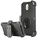 Xawy U679 ULAK Note 3 Case, Galaxy Note 3 Case, Shockproof Protection Hybrid Rugged Samsung Galaxy Note 3 Case Rubber Built-in Rotating Kickstand Belt Swivel Clip Holster Note 3 Case