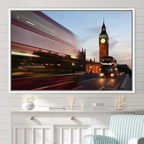 signwin Framed Canvas Wall Art City Illuminations Aerial...
