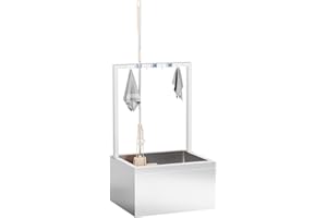 TONGMO Stainless Steel Floor Mop Sink, Mop sink with Cleaning Tool Rack | 19" x 22" x 12"