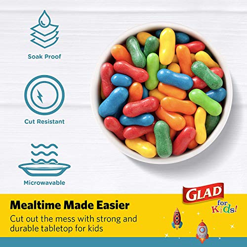 Glad for Kids Rocket Ship 12 oz Paper Snack Bowls with Lids, 20 Count
