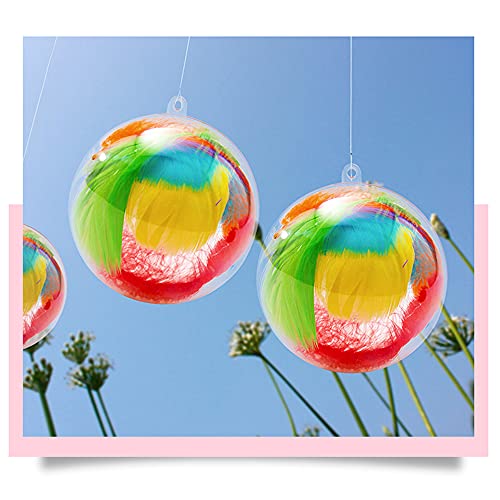 24 Pack Clear Plastic Fillable Ornaments Ball,2.8inch/70mm Transparent