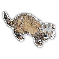 JJH Inc Magnet Ferret Sketch Flexible Vinyl Magnet Waterproof Car Magnetic Bumper Sticker 5"