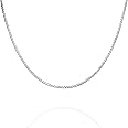 PAVOI Italian Solid 925 Sterling Silver, 22K Gold Plated Chain Necklaces | Snake, Square Box, Cable, Super Flex Curb, Miami Cuban and Rope Diamond-Cut Herringbone Necklace for Women and Men | MADE IN ITALY