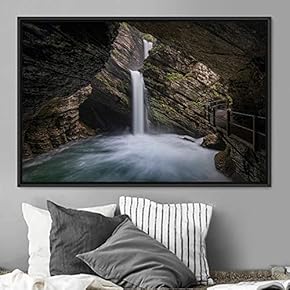 signwin Framed Canvas Wall Art Mountainfalls Group Multicolor...