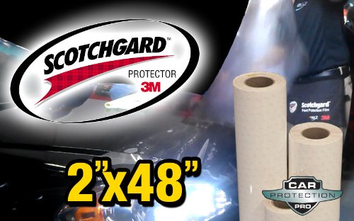 3M Scotchgard Clear Bra Paint Protection Bulk Film Roll 2"-by-48"-inches