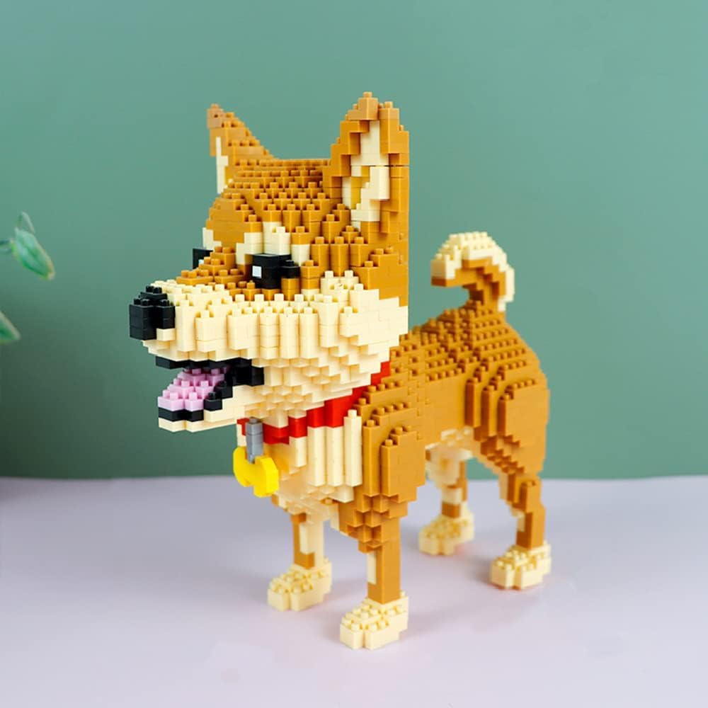 Photo 1 of ENHANA Building Block Animal Bricks Dog Shiba Inu Micro Mini Block Dogs Building Animal Set DIY 3D Block Toy Building Blocks for Kids Or Adult and Teens1850 Pieces, NO.C51066W