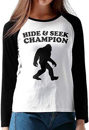 Women's Bigfoot Hide and Seek Champion 1 Comfy Long Sleeve T-Shirt Basic Tee