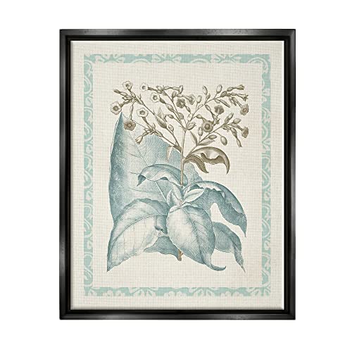 Stupell Industries Traditional Flower Leaf Border Floating Framed Wall Art, Des…