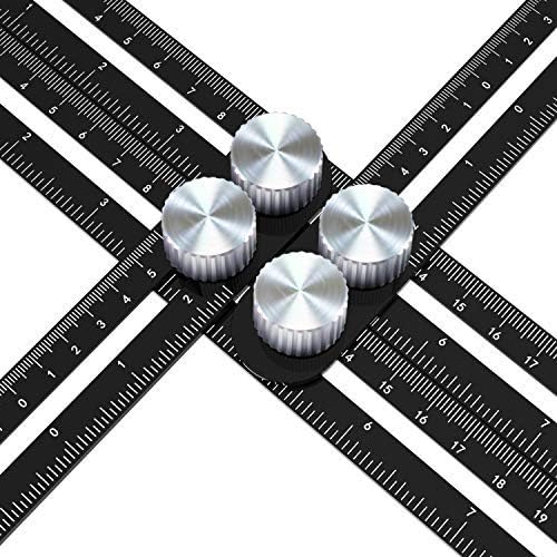 Multi Angle Measuring Ruler, Easy Angle Ruler for Handymen, Builders, Craftsmen, Roofers or Any DIY Project (Aluminum Alloy)