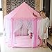 Intime Kids Play Tent Pink Hexagon Princess Castle Playhouse for Girls Children Play Tent with LED Lights Indoor and Outdoor