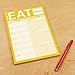 Knock Knock What To Eat Pad (Yellow), Magnetic Meal Planning Note Pad With Magnet, 6 x 9-inches