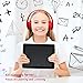 Mokata Headphones Kids Bluetooth 5.4 Wireless Play Time 68H Safe Volume Limit 85/94dB Over-Ear Foldable Headset,Fast Charging,with Aux Cord Built-in Mic for Toddler Child Pad Study Tablet Red