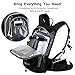 RUPUMPACK Insulated Hydration Backpack Pack with 2L Water Bladder - Keeps Liquid Cool Up to 4 Hours, Fit Outdoor Gear for Hiking, Running, Cycling, Camping, Skiing, Black+Grey