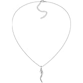 Aurelia Mae 14K Gold Plated Large Cornicello Italian Horn Charm Necklace 18''