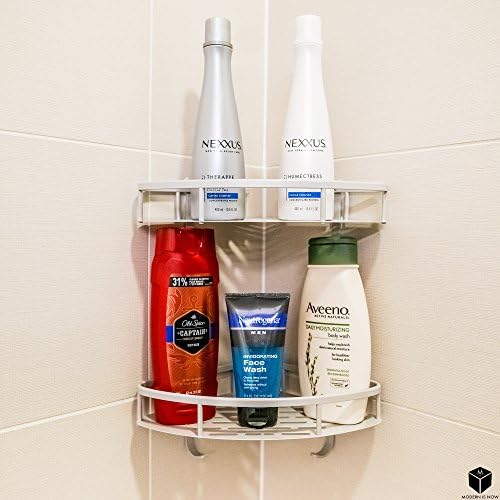 Shower Shelf, Corner Shower Caddy, Shower Storage, Bathroom Shelves, 2 Tier Shower Shelf (Easy Install)