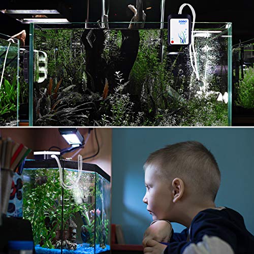 Aquarium Air Pump Quiet High Output Air Aerator for Fish Tank 4 Air