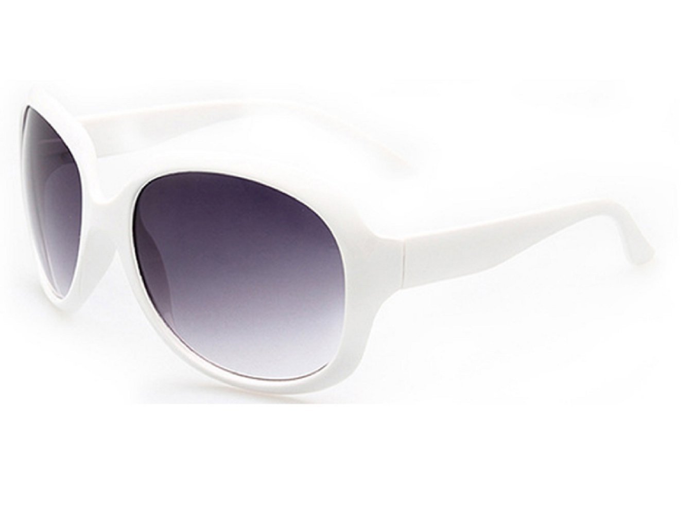 (White) Sunglasses - Women - Large - Vintage - Retro - Polarized Uv 400